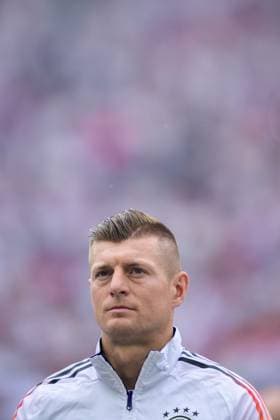 240705 Toni Kroos of Germany ahead of the UEFA EURO, EM, Europameisterschaft,Fussball 2024 Football Championship quarterfinal between Spain and Germany on July 5, 2024 in Stuttgart. Photo: Mathias Bergeld BILDBYRAN kod MB MB0942 fotboll football soccer fotball fotbolls-em europamästerskap em uefa euro uefa european football championship euro 2024 kvartsfinal quarterfinal quarterfinals spanien spain tyskland germany bbeng bbauto Copyright: MATHIASxBERGELD BB240705MB026