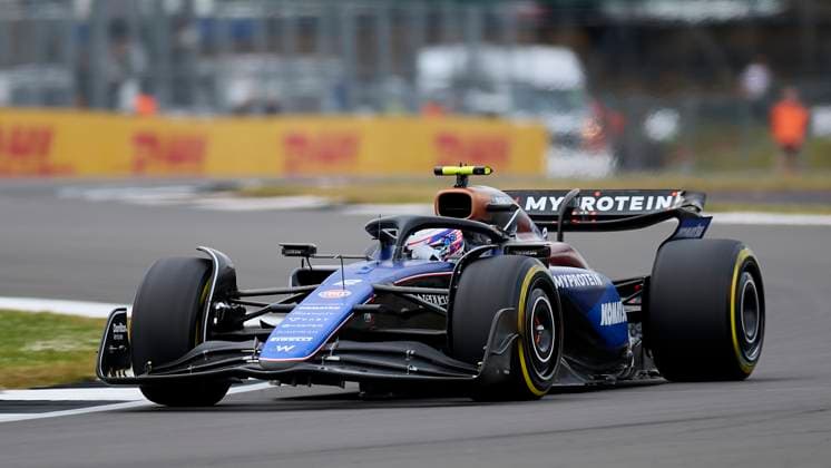 F1 Grand Prix of Great Britain - Practice Logan Sargeant of United States driving the (2) Williams FW46 Mercedes on track during practice ahead of the F1 Grand Prix of Great Britain at Silverstone Circuit on July 5, 2024, in Northampton, England. Northampton Silverstone Circuit Northampton England RL_GPF1GB24_00506 Copyright: xRicardoxLarreinax