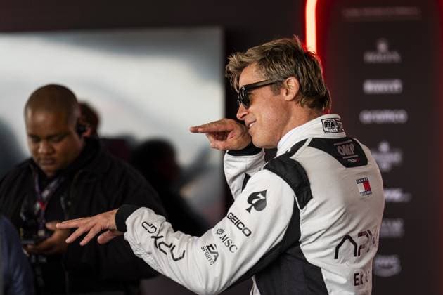 Brad Pitt (USA) Actor on APX GP Suite for Movie Promotion on day 1, thursday july 4, 2024 of the formula 1 qatar airways british grand prix 2024, scheduled to take place at the silverstone circuit from july 5 to july 7, 2024  Copyright: xAlessioxDexMarco IPAxSportx xipax xx IPA_47757731 IPA_Agency_IPA47757731