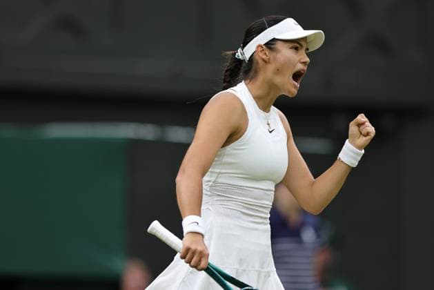 Emma Raducanu, GBR, during third round of 2024 All England Lawn Tennis Championships at Wimbledon, womens singles, London, 05 07 2024; -