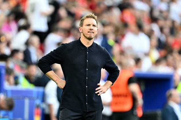 05.07.2024, xscotx, Fussball EM 2024 Viertelfinale, Spanien - Deutschland, emspor, v.l. Trainer Julian Nagelsmann (Deutsche Fussball Nationalmannschaft DFB) Stuttgart