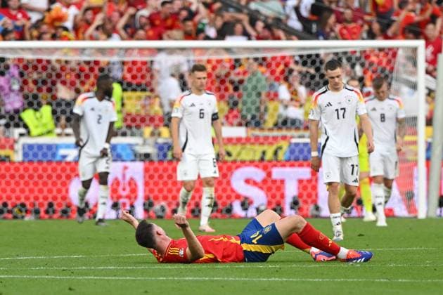 Fußball, Herren, Saison 2023 24, Euro EM 2024, Viertelfinale in Stuttgart, Spanien - Deutschland, Aymeric Laporte (Spanien) , 05.07. 2024, Copyright: xMatthiasxKochx