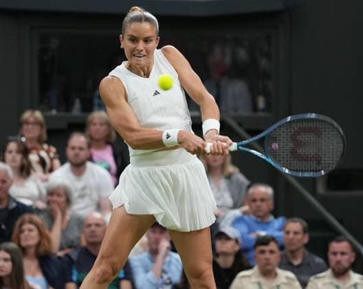 Lawn Tennis - 2024 Wimbledon Championship Womens singles Emma Raducanu (GBR) v Maria Sakkari (GRE) All England Lawn Tennis & Croquet Club - Friday 5th July 2024 Maria Sakkari (GRE) 