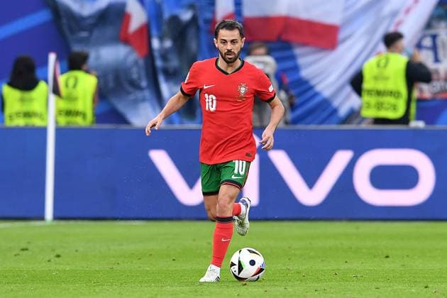 Fußball UEFA EURO, EM, Europameisterschaft,Fussball 2024 Viertelfinale Portugal - Frankreich am 05.07.2024 im Volksparkstadion Hamburg in Hamburg Bernardo Silva ( Portugal )