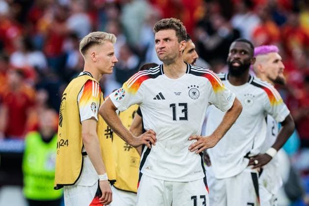 UEFA EURO, EM, Europameisterschaft,Fussball 2024: Spanien - Deutschland; 05.07.2024 Thomas Müller (Deutschland, 13) UEFA EURO 2024: Spanien - Deutschland; Stuttgart Arena, Stuttgart am 05.07.2024 Copyright: xBEAUTIFULxSPORTS Wunderlx