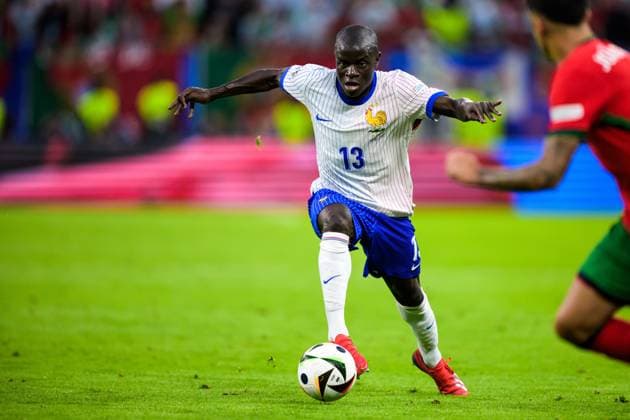 240705 N Golo KantÃ of France during the UEFA EURO, EM, Europameisterschaft,Fussball 2024 Football Championship Quarterfinal between Portugal and France on July 5, 2024 in Hamburg. Photo: Jesper Zerman BILDBYRAN kod JZ JZ0551 fotboll football soccer fotball fotbolls-em europamästerskap em uefa euro uefa european football championship euro 2024 portugal frankrike france bbeng bbauto Copyright: JESPERxZERMAN BB240705JZ052