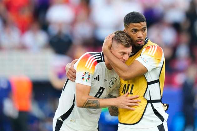 Spain v Germany: Quarter-Final - UEFA EURO, EM, Europameisterschaft,Fussball 2024 Toni Kroos central midfield of Germany and Real Madrid dejected after losing during the UEFA EURO 2024 quarter-final match between Spain and Germany at Stuttgart Arena on July 5, 2024 in Stuttgart, Germany. Stuttgart Germany  Copyright: xJosexBretonx originalFilename:bretonhernandez-spainvge240705_npQ9F.jpg