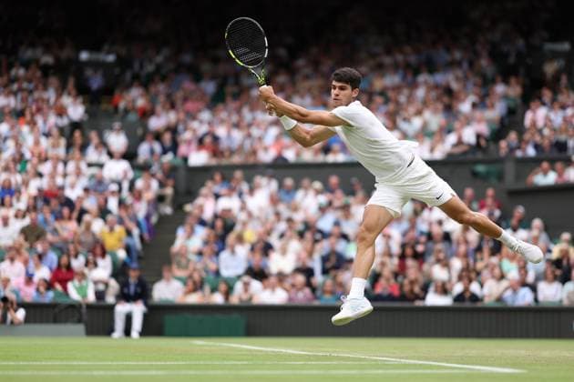 Carlos Alcaraz (Spa) TENNIS : Wimbledon 2024 - 05 07 2024 AntoineCouvercelle Panoramic 
