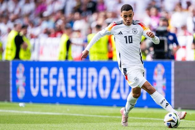 240705 Jamal Musiala of Germany during the UEFA EURO, EM, Europameisterschaft,Fussball 2024 Football Championship quarterfinal between Spain and Germany on July 5, 2024 in Stuttgart. Photo: Mathias Bergeld BILDBYRAN kod MB MB0942 fotboll football soccer fotball fotbolls-em europamästerskap em uefa euro uefa european football championship euro 2024 kvartsfinal quarterfinal quarterfinals spanien spain tyskland germany bbeng Copyright: MATHIASxBERGELD BB240705MB207