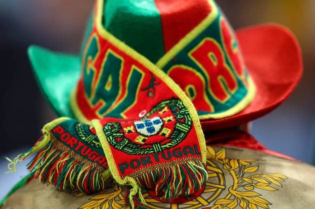 Portugal v France 5 July 2024, Hamburg - UEFA EUROs - Quarter-Final - Portugal v France - A Portugal scarf tied round a red and green cowboy hat - Photo: Charlotte Wilson Offside. Hamburg Germany Copyright: xCharlottexWilsonx xOffsidexOffside