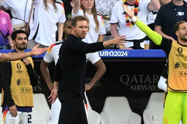JULIAN NAGELSMANN, UEFA EURO, EM, Europameisterschaft,Fussball 2024, Spain-Germany 2-1, azione, action, single shot UEFA EURO 2024 SPAGNA-GERMANIA 2-1 dts