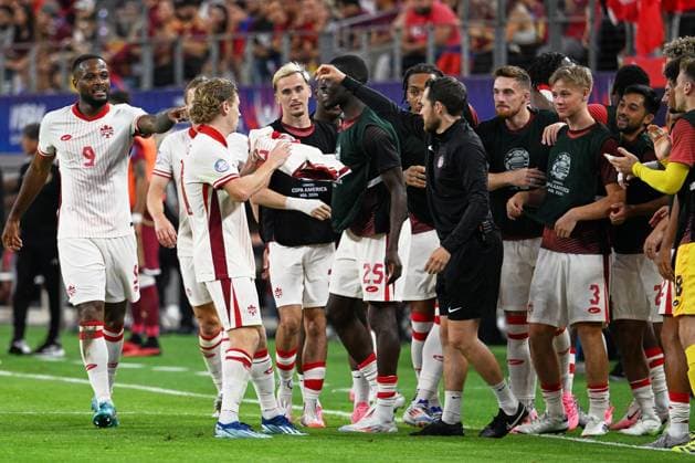 RECORD DATE NOT STATED Copa America USA 2024 Venezuela vs Canada - Quarter-final Jacob Shaffelburg celebrates his goal 0-2 of Canada during the CONMEBOL Copa America 2024 Quarter-final match between Venezuela and Canada, at AT-T Stadium, on July 05, 2024 in Arlington, Texas, United States. ARLINGTON TEXAS UNITED STATES  Copyright: xDavidxLeahx 20240705202251_CA_QF_2024_VEN_CAN_SHAFFELBURG89