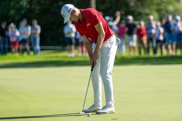 Matthias Schwab beim Putten, BMW International Open 2024, Golf, 06.07.2024 Muenchen Bayern Deutschland