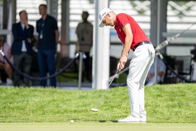 Matthias Schwab auf dem Green, BMW International Open 2024, Golf, 06.07.2024 Muenchen Bayern Deutschland