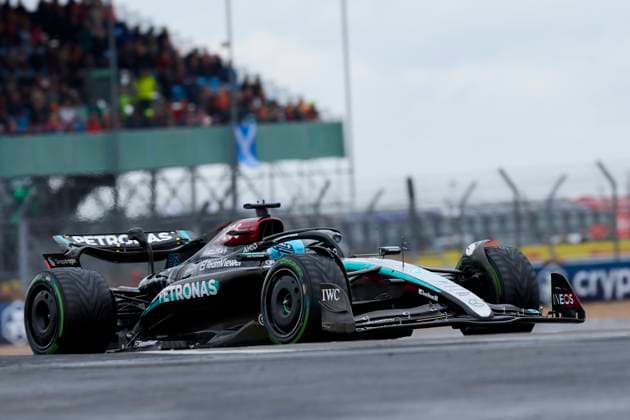 F1 Grand Prix of Great Britain - Qualifying George Russell of Great Britain driving the (63) Mercedes AMG Petronas F1 Team W15 on track during Qualifying ahead of the F1 Grand Prix of Great Britain at Silverstone Circuit on July 6, 2024, in Northampton, England. Northampton Silverstone Circuit Northampton England RL_GPF1GB24_00729 Copyright: xRicardoxLarreinax