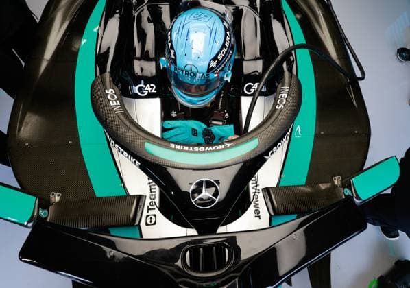 63 George Russell (GBR, Mercedes-AMG Petronas F1 Team), F1 Grand Prix of Great Britain at Silverstone Circuit on July 6, 2024 in Silverstone, Great Britain. (Photo by HOCH ZWEI) Silverstone Great Britain