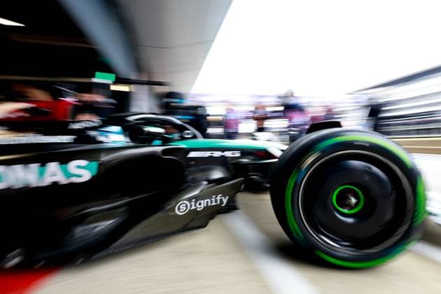63 George Russell (GBR, Mercedes-AMG Petronas F1 Team), F1 Grand Prix of Great Britain at Silverstone Circuit on July 6, 2024 in Silverstone, Great Britain. (Photo by HOCH ZWEI) Silverstone Great Britain