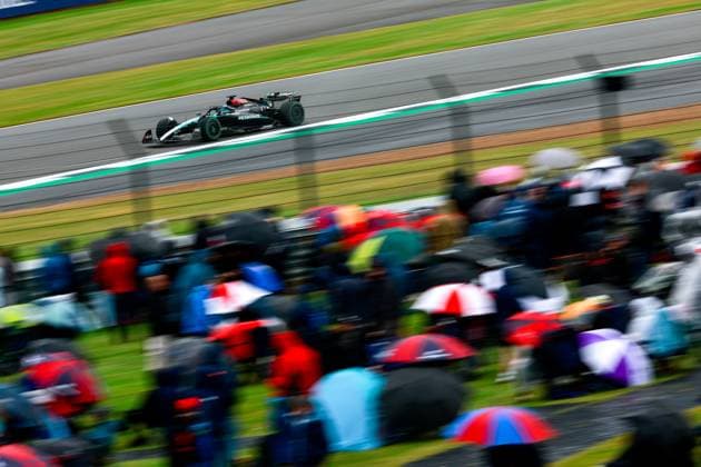 63 George Russell (GBR, Mercedes-AMG Petronas F1 Team), F1 Grand Prix of Great Britain at Silverstone Circuit on July 6, 2024 in Silverstone, Great Britain. (Photo by HOCH ZWEI) Silverstone Great Britain