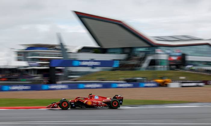 55 Carlos Sainz (ESP, Scuderia Ferrari HP), F1 Grand Prix of Great Britain at Silverstone Circuit on July 6, 2024 in Silverstone, Great Britain. (Photo by HOCH ZWEI) Silverstone Great Britain
