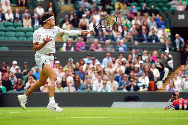Ben Shelton during his third round match Wimbledon Tennis Championships, Day 6, The All England Lawn Tennis and Croquet Club, London, UK - 06 Jul 2024  Copyright: xJavierxGarcia Shutterstockx 14574535fg