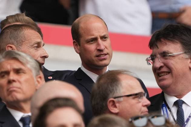 William, Priince of Wales, Kronprinz von England auf der Tribüne - Düsseldorf 06.07.2024: England vs. Schweiz, EURO2024 M48, Viertelfinale, EM-Arena Düsseldorf