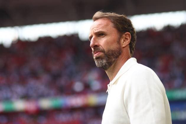 England v Switzerland 6 July 2024, Dusseldorf - UEFA EUROs - Quarter-Final - England v Switzerland - England manager Gareth Southgate - Photo: Charlotte Wilson Offside. Dusseldorf Germany Copyright: xCharlottexWilsonx xOffsidexOffside