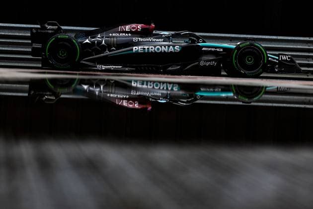 George Russell (GBR) - Mercedes-AMG PETRONAS F1 Team - Mercedes W15 - Mercedes E Performance during Free Practice 3 on day 3, saturday july 6, 2024 of the formula 1 qatar airways british grand prix 2024, scheduled to take place at the silverstone circuit from july 5 to july 7, 2024  Copyright: xAlessioxDexMarco IPAxSportx xipax xx IPA_47779320 IPA_Agency_IPA47779320