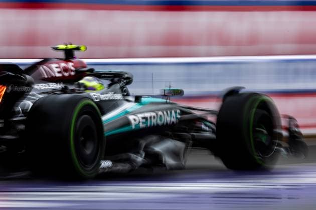 Lewis Hamilton (GBR) - Mercedes-AMG PETRONAS F1 Team - Mercedes W15 - Mercedes E Performance during Free Practice 3 on day 3, saturday july 6, 2024 of the formula 1 qatar airways british grand prix 2024, scheduled to take place at the silverstone circuit from july 5 to july 7, 2024  Copyright: xAlessioxDexMarco IPAxSportx xipax xx IPA_47779322 IPA_Agency_IPA47779322