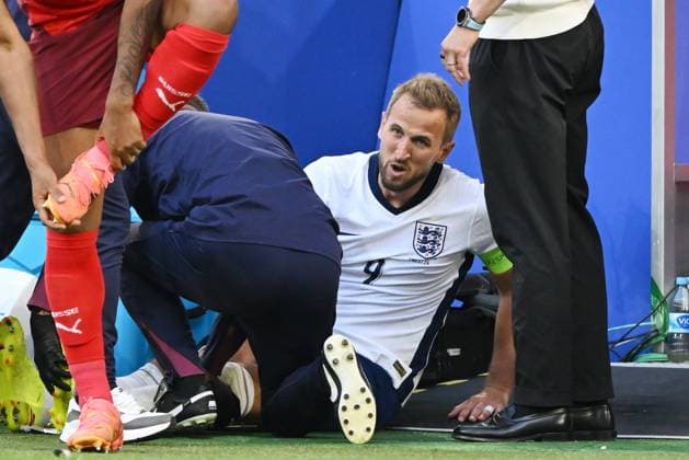 DUSSELDORF - Harry Kane of England during the UEFA EURO, EM, Europameisterschaft,Fussball 2024 quarter-final match between England and Switzerland at the Dusseldorf Arena on July 6, 2024 in Dusseldorf, Germany. ANP Hollandse Hoogte UEFA EURO 2024 2024 xVIxANPxSportx xGerritxvanxKeulenxIVx 502914731 originalFilename: 502914731.jpg