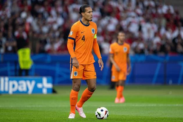 240706 Virgil van Dijk of Netherlands during the UEFA EURO, EM, Europameisterschaft,Fussball 2024 Football Championship quarterfinal between Netherlands and Türkiye on July 6, 2024 in Berlin. Photo: Jesper Zerman BILDBYRAN kod JZ JZ0552 fotboll football soccer fotball fotbolls-em europamästerskap em uefa euro uefa european football championship euro 2024 nederländerna holland netherlands türkiye bbeng Copyright: JESPERxZERMAN BB240706JZ042