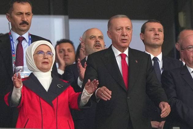 ecep Tayyip Erdogan during the Euro 2024 soccer match between Netherlands and Turkey at the Berlin Olympiastadion , Berlin, Germany - Saturday 06 july 2024. - Soccer .  Copyright: xSpada LaPressex