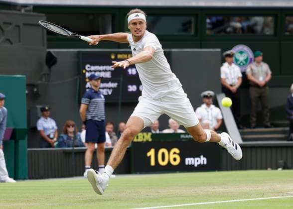 Alexander Zverev (GER) Tennis - Wimbledon 2024 - Grand Slam ITF ATP, Tennis Herren WTA, Tennis Damen - AELTC - London - - Great Britain - 6 July 2024. Copyright: xJuergenxHasenkopfx