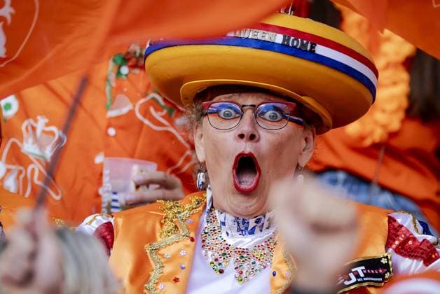 BERLIN - Fans during the UEFA EURO, EM, Europameisterschaft,Fussball 2024 quarter-final match between the Netherlands and Turkey at the Olympiastadion on July 6, 2024 in Berlin, Germany. ANP KOEN VAN WEEL netherlands out - belgium out Berlijn xVIxxIVx 502914409 originalFilename: 0706999578st.jpg