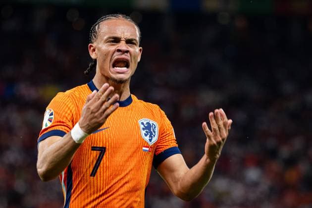 240706 Xavi Simons of Netherlands during the UEFA EURO, EM, Europameisterschaft,Fussball 2024 Football Championship quarterfinal between Netherlands and Türkiye on July 6, 2024 in Berlin. Photo: Jesper Zerman BILDBYRAN kod JZ JZ0552 fotboll football soccer fotball fotbolls-em europamästerskap em uefa euro uefa european football championship euro 2024 nederländerna holland netherlands türkiye bbeng Copyright: JESPERxZERMAN BB240706JZ119