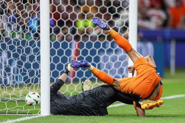 2024.07.06 Berlin Pilka nozna Reprezentacja Mistrzostwa Europy UEFA EURO, EM, Europameisterschaft,Fussball 2024 Holandia - Turcja N z Cody Gakpo gol goal Foto Pawel Jaskolka PressFocus 2024.07.06 Berlin Football European Championship, EM, Europameisterschaft UEFA Euro 2024 Netherlands - Turkiye Credit: Pawel Jaskolka PressFocus NEWSPIX.PL --- Newspix.pl  20240706_PF_PJ035
