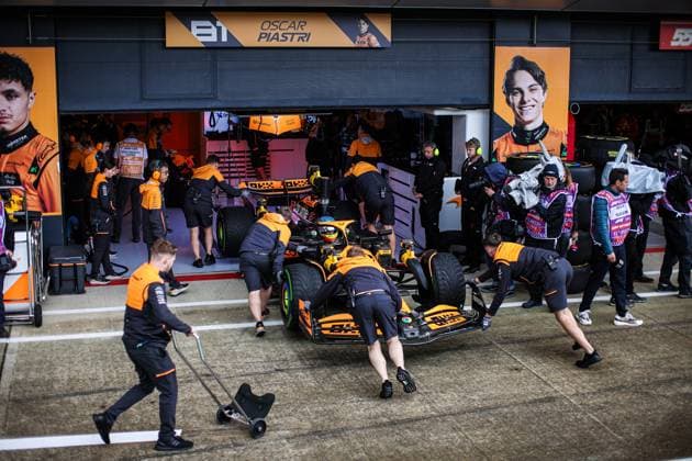 81 Oscar Piastri (AUS, McLaren Formula 1 Team), F1 Grand Prix of Great Britain at Silverstone Circuit on July 6, 2024 in Silverstone, Great Britain. (Photo by HOCH ZWEI) Silverstone Great Britain