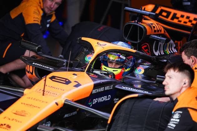 81 Oscar Piastri (AUS, McLaren Formula 1 Team), F1 Grand Prix of Great Britain at Silverstone Circuit on July 6, 2024 in Silverstone, Great Britain. (Photo by HOCH ZWEI) Silverstone Great Britain