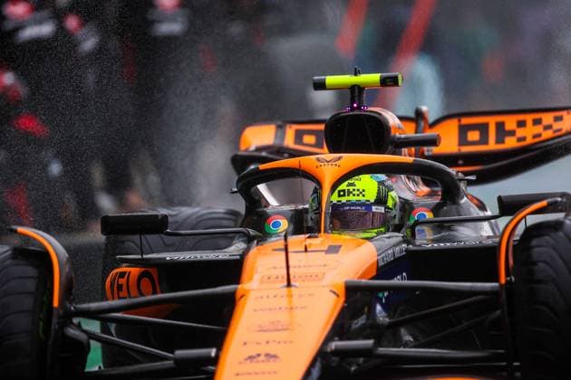 4 Lando Norris (GBR, McLaren Formula 1 Team), F1 Grand Prix of Great Britain at Silverstone Circuit on July 6, 2024 in Silverstone, Great Britain. (Photo by HOCH ZWEI) Silverstone Great Britain