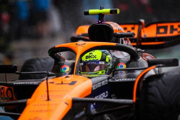 4 Lando Norris (GBR, McLaren Formula 1 Team), F1 Grand Prix of Great Britain at Silverstone Circuit on July 6, 2024 in Silverstone, Great Britain. (Photo by HOCH ZWEI) Silverstone Great Britain