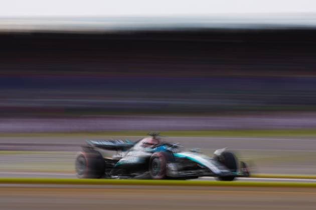 63 George Russell (GBR, Mercedes-AMG Petronas F1 Team), F1 Grand Prix of Great Britain at Silverstone Circuit on July 6, 2024 in Silverstone, Great Britain. (Photo by HOCH ZWEI) Silverstone Great Britain