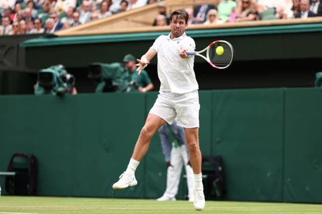 6th July 2024; All England Lawn Tennis and Croquet Club, London, England; Wimbledon Tennis Tournament, Day 6; Cameron Norrie (GBR) during his third round match against Alexander Zverev (GER)  ActionPlus12665280 ShaunxBrooks