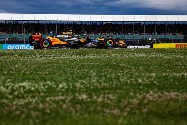 4 Lando Norris (GBR, McLaren Formula 1 Team), F1 Grand Prix of Great Britain at Silverstone Circuit on July 6, 2024 in Silverstone, Great Britain. (Photo by HOCH ZWEI) Silverstone Great Britain