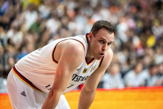 Basketball Köln 06.07.2024 Vorbereitung Auf Olympia Paris 2024 Testspiel DBB Länderspiel Deutschland (GER) - Frankreich (FRA) Johannes Voigtmann (Deutschland, No.07)