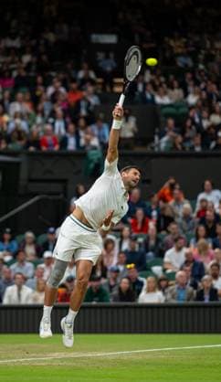 Tennis - Wimbledon Championship 2024 - Day 6 LONDON, ENGLAND - Saturday, July 6, 2024: Novak Djokovic (SRB) during the Gentlemen s Singles 3rd Round match on Day Six of The Championships Wimbledon 2024 at the All England Lawn Tennis and Croquet Club. (Photo by Kirsten Holst Propaganda) LONDON All England Lawn Tennis and Croquet Club GREATER LONDON ENGLAND  Copyright: xKirstenxHolstx 2024-07-06-091-Wimbledon_Day_6