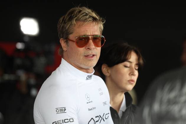 06.07.2024, xrarjax, Motorsport FIA Formel 1, Großer Preis von Großbritannien 2024 emspor, v.l. Brad Pitt Silverstone