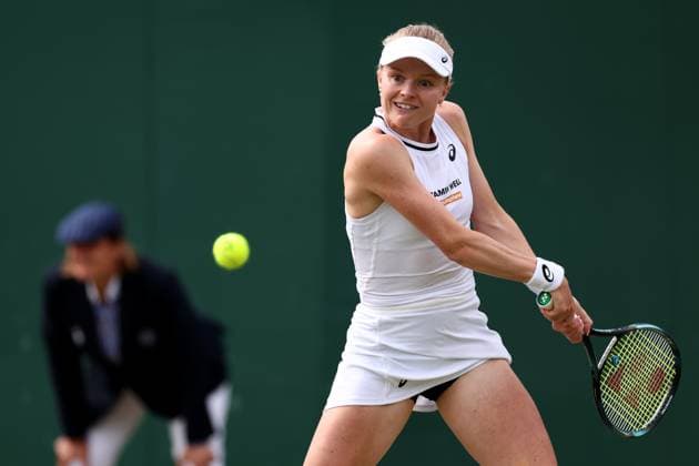 6th July 2024; All England Lawn Tennis and Croquet Club, London, England; Wimbledon Tennis Tournament, Day 6; Harriet Dart (GBR) in action during her third round match against Xinyu Wang (CHN)  ActionPlus12665336 ShaunxBrooks