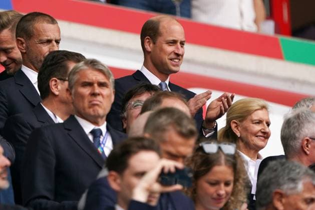 Sport Bilder des Tages Nationalmannschaft, Fussball, UEFA Euro2024, EM 2024,Viertelfinale, Düsseldorf, England-Schweiz prince william England Aktion, Einzelbild