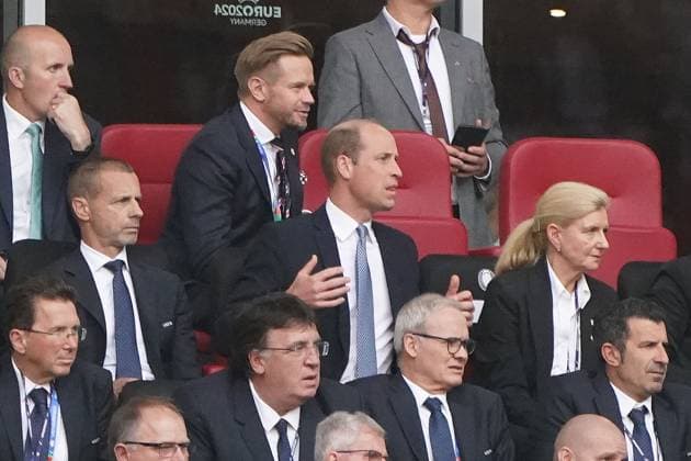 Nationalmannschaft, Fussball, UEFA Euro2024, EM 2024,Viertelfinale, Düsseldorf, England-Schweiz prinz William, England Aktion, Einzelbild