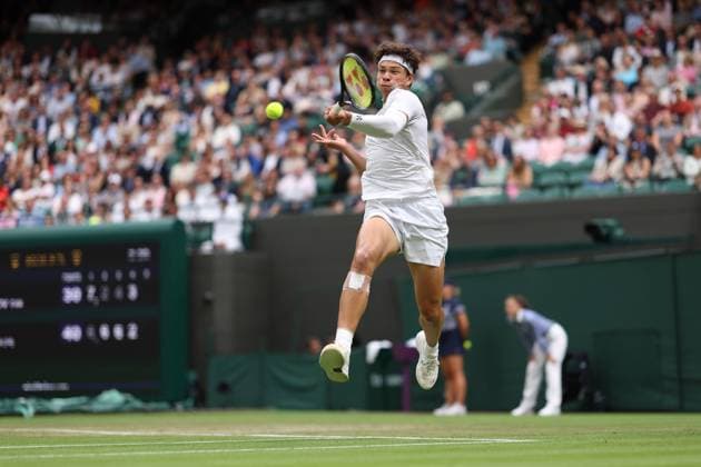 Ben Shelton (USA) TENNIS : Wimbledon 2024 - 06 07 2024 AntoineCouvercelle Panoramic 