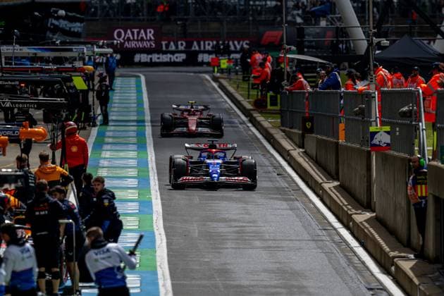 SILVERSTONE, UNITED KINGDOM: Daniel Ricciardo, racing for the Racing Bulls team during the 2024 Formula 1 British Grand Prix at the Silverstone Circuit in Silverstone, United Kingdom